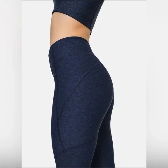Outdoor Voices Warmup Leggings Women’s Large Navy 7/8 Textured Compression - Picture 7 of 11